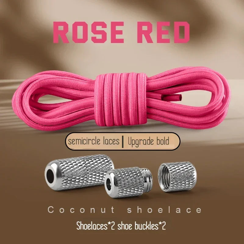 New Elastic Laces Sneakers Tennis Round Shoe laces Without ties Kids Adult Rubber Bands No Tie Shoelace Shoe Accessories