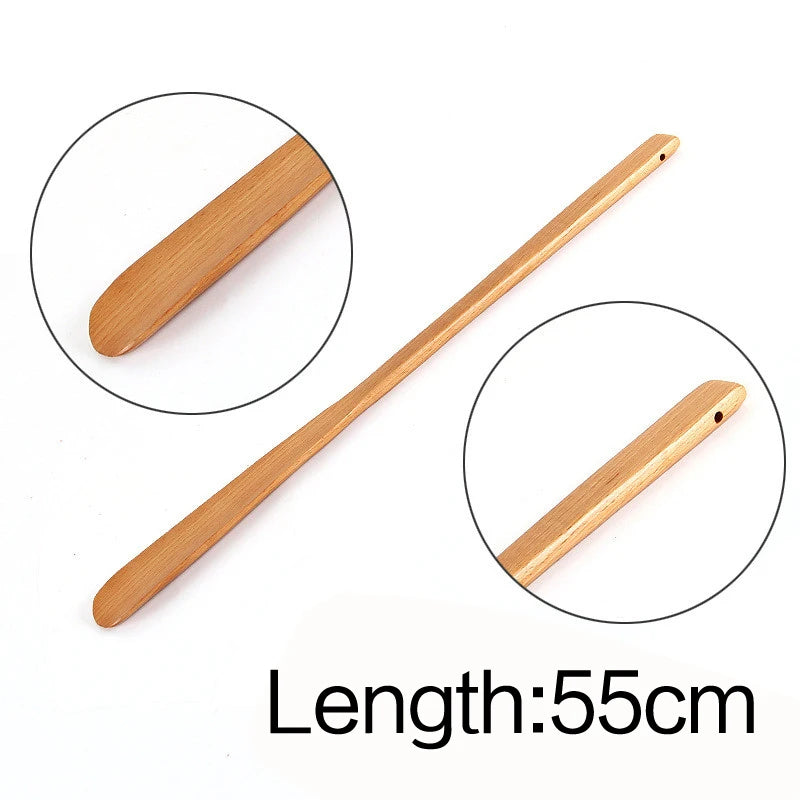 Professional Shoe Spoon Home Tools Durable Professional Wooden Shoe Horn Flexible Wood Long Handle Shoehorn Useful Shoe Lifter