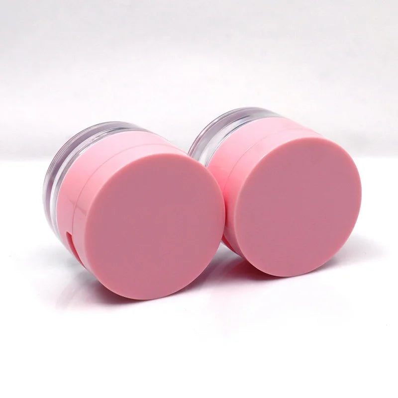 1pc Portable Plastic Powder Box Empty Loose Powder Container With Sieve Mirror Cosmetic Sifter Loose Jar Travel Makeup Container