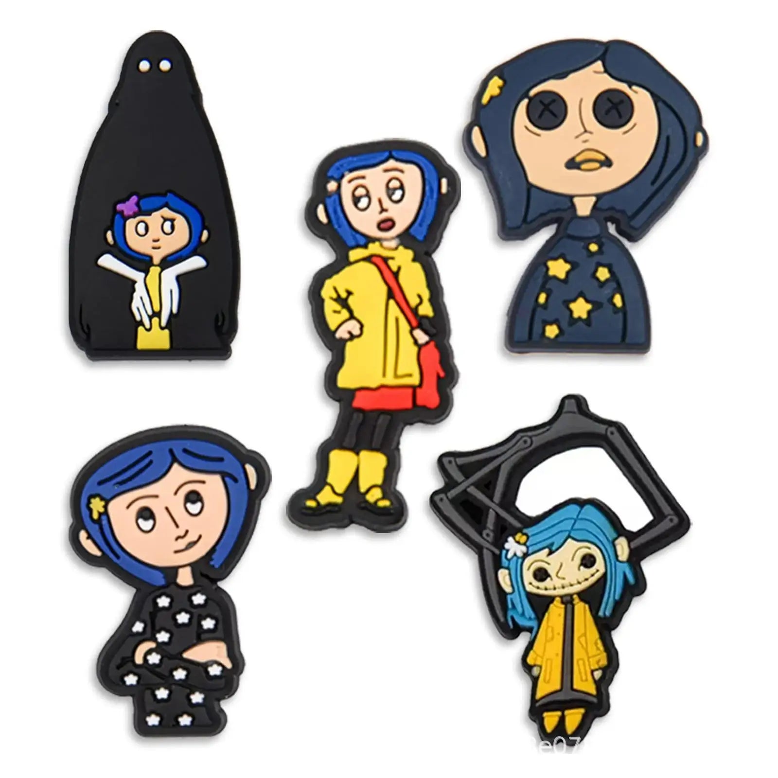 5-25pcs/SET Coraline & the Secret Door Cartoon Series for Shoe Charms Accessories DIY Decoration for Classic Clog Kids Gifts