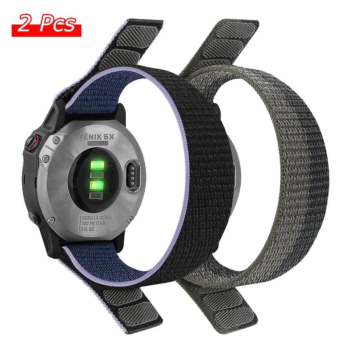 26mm 22mm Nylon Loop Watch Band For Garmin Fenix 8 8Pro 7 7X 6 6X 5X/Forerunner 970 965/Enduro 3 2/Instinct 3 2X QuickFit Strap