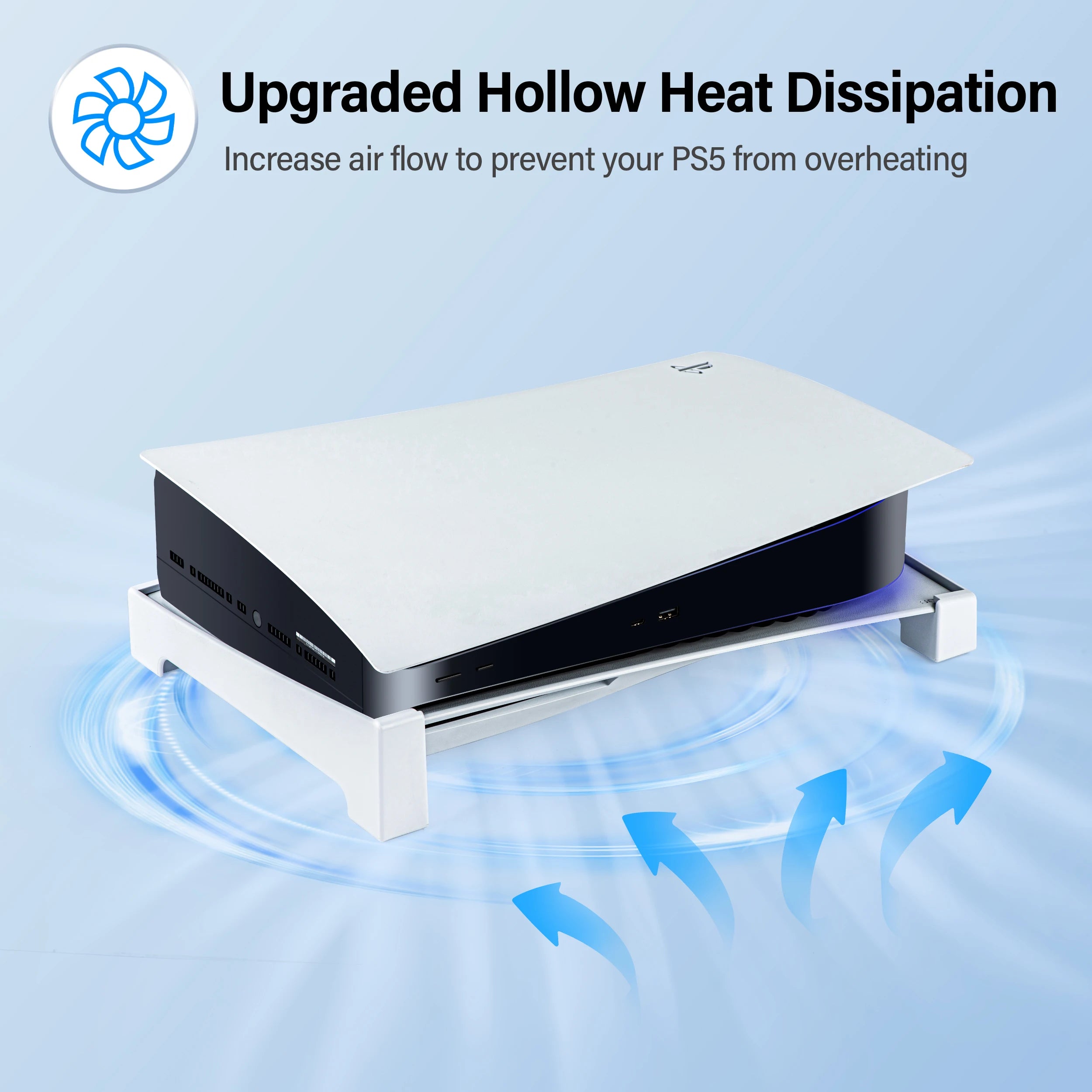 Desktop Bracket for PS5 Console Horizontal Game Console Cooling Base Stand for PlayStation 5 Disc & Digital Editions Accessories