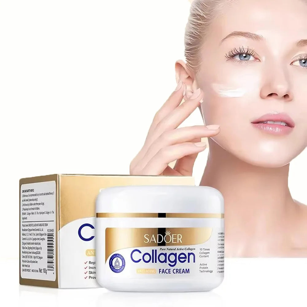 SADOER Collagen Firming Face Cream Skincare Moisturizing Hydrating Beauty Face Creams Faical Cream Beauty Face Skin Care Product