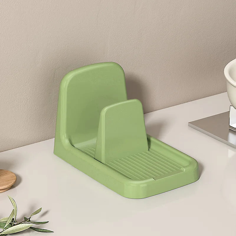 Stackable Plastic Pot Lid Holder Organizer - Space Saving Kitchen Storage Rack for Multiple Cookware Covers