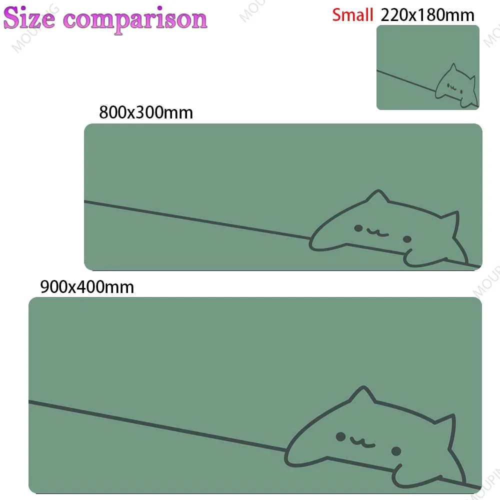 White Deskmat Black Cat Kawaii Mouse Pad Minimalistic Gaming Laptop Large Mousepad Anime Office Carpet Gamer Keyboard Mouse Mats