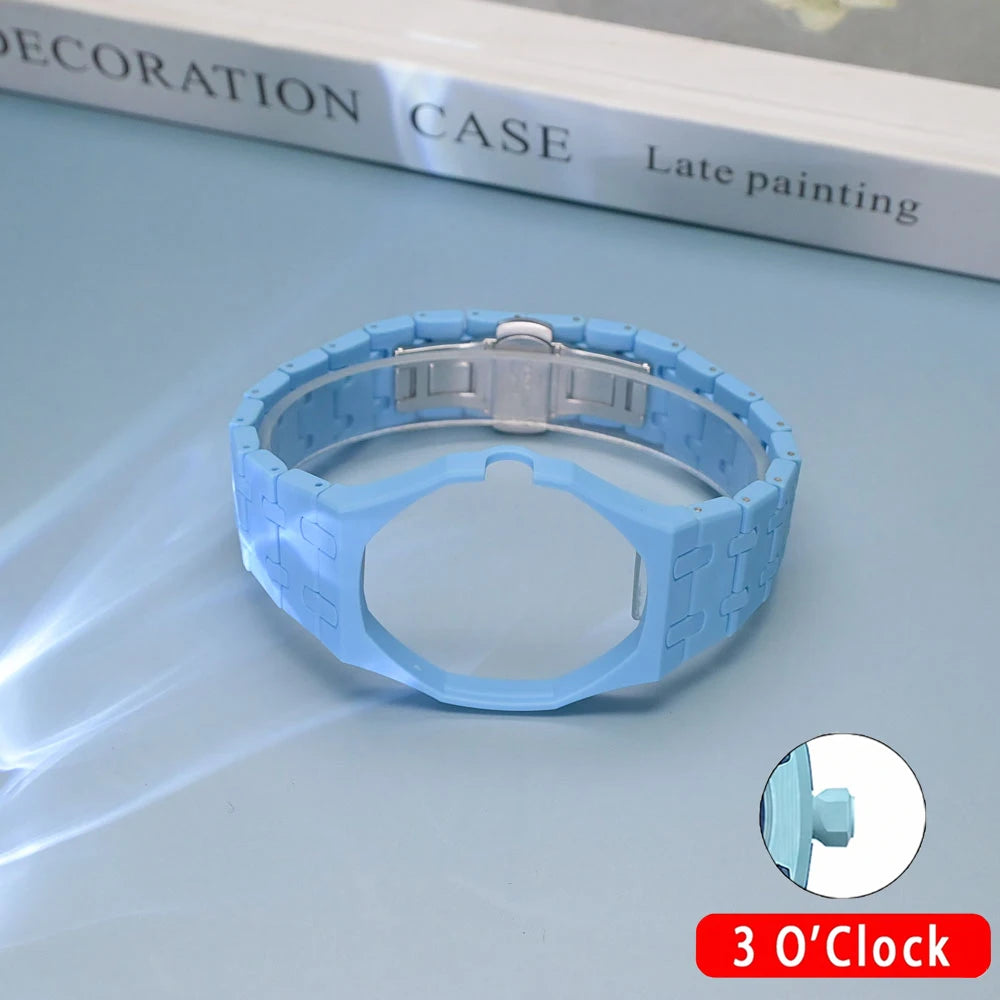 Luxury Modification Kit for Swatch X AP Royal POP Plastic Ceramics Watch Case Strap Pocket Changer To Wristwatch