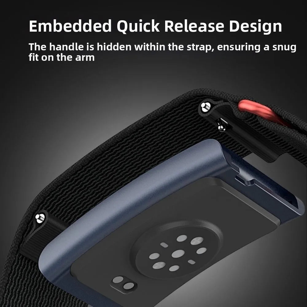 Nylon Sport Band Bicep Band Loop Design Adjustable Replacement Wristband Breathable for Amazfit Helio Strap