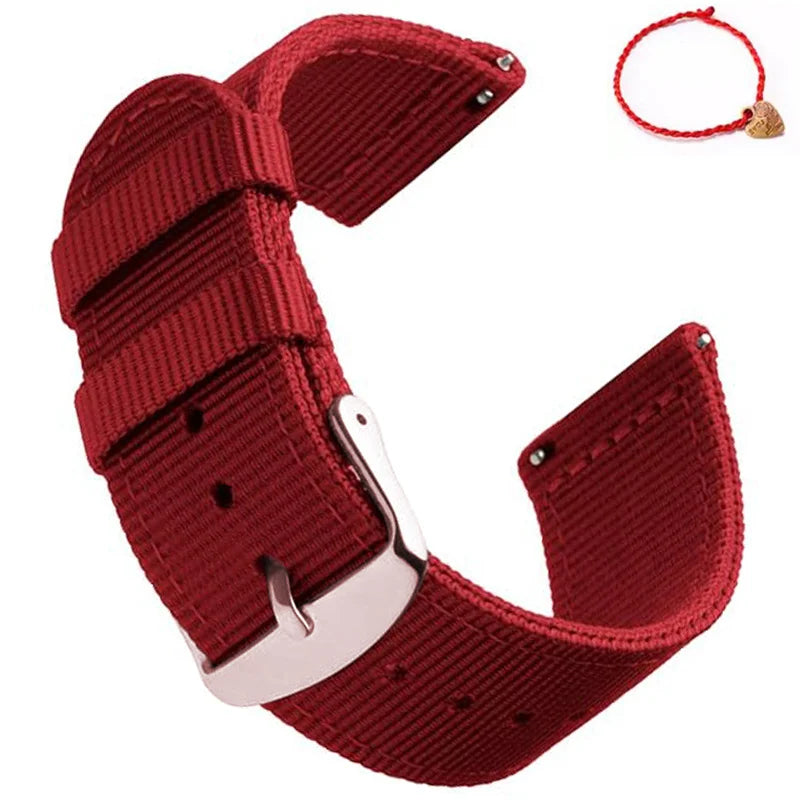 Waterproof Sailcloth Watch Band Quick Release Watch Strap 18mm 20mm  22mm Nylon Watchband