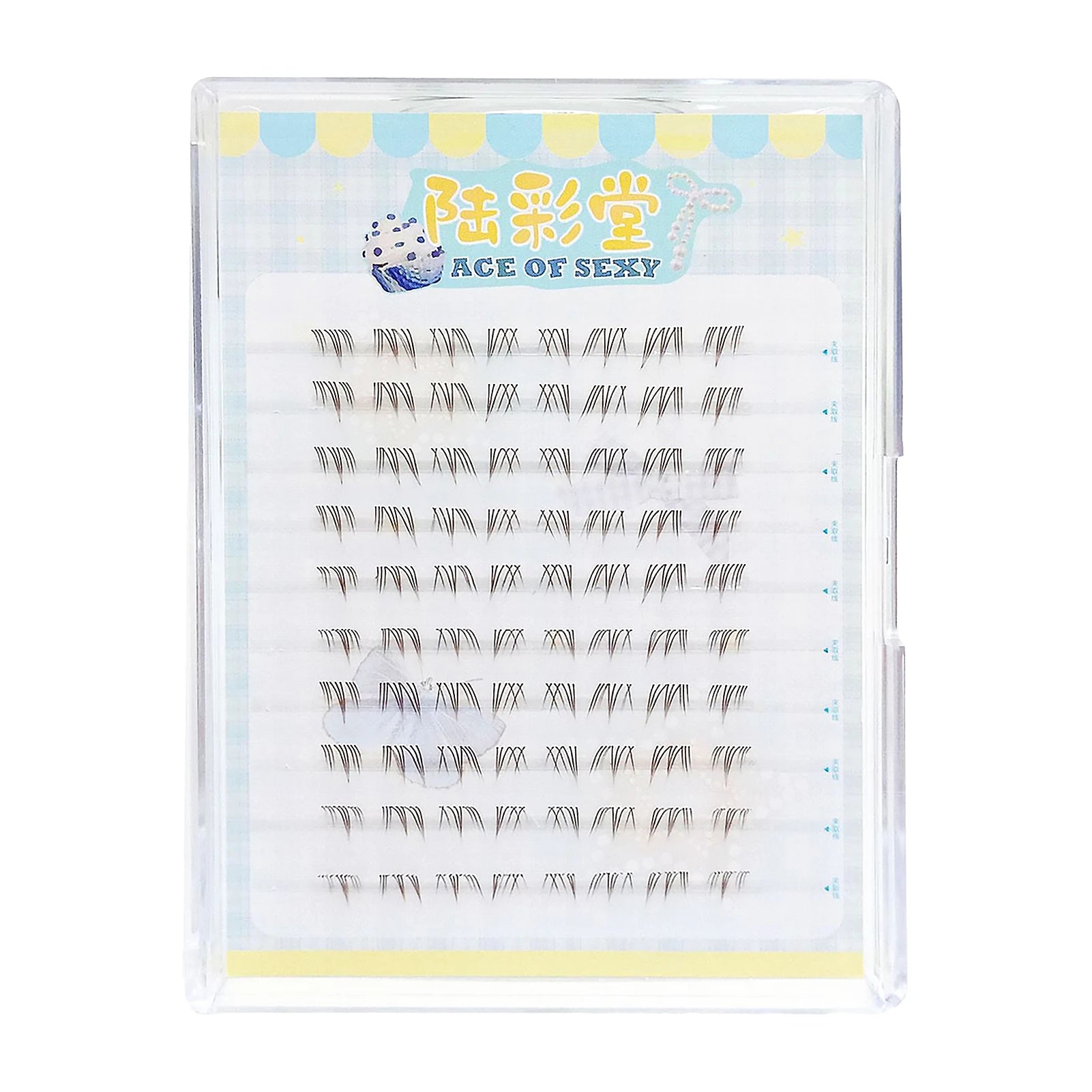 6-7mm ACE Dense Cat Korean Lower Eyelashes Air Fairy Fake Eyelash Segmented Natural Under Lashes Extension Manga Eye Makeup Tool