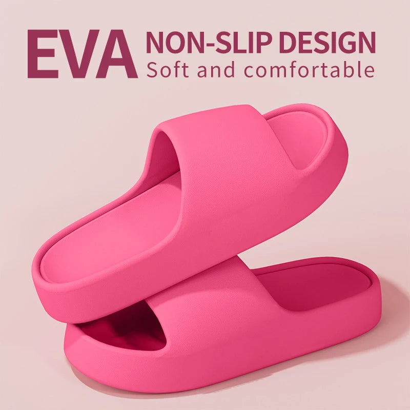 Men's Slippers for Summer Outdoor Wear, Indoor Thick-Soled Bathroom Shower, Anti Slip and Cool Slippers for Men