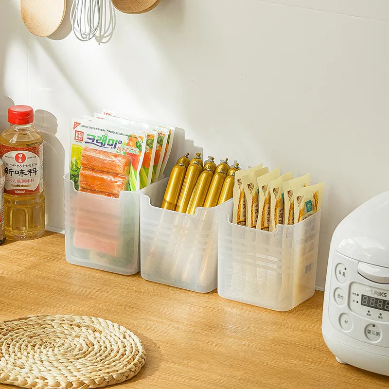 Fridge Organizer Refrigerator Side Door Organizer Box Food Sorting Crisper Household Kitchen Organizing Food Grade Kitchen Box