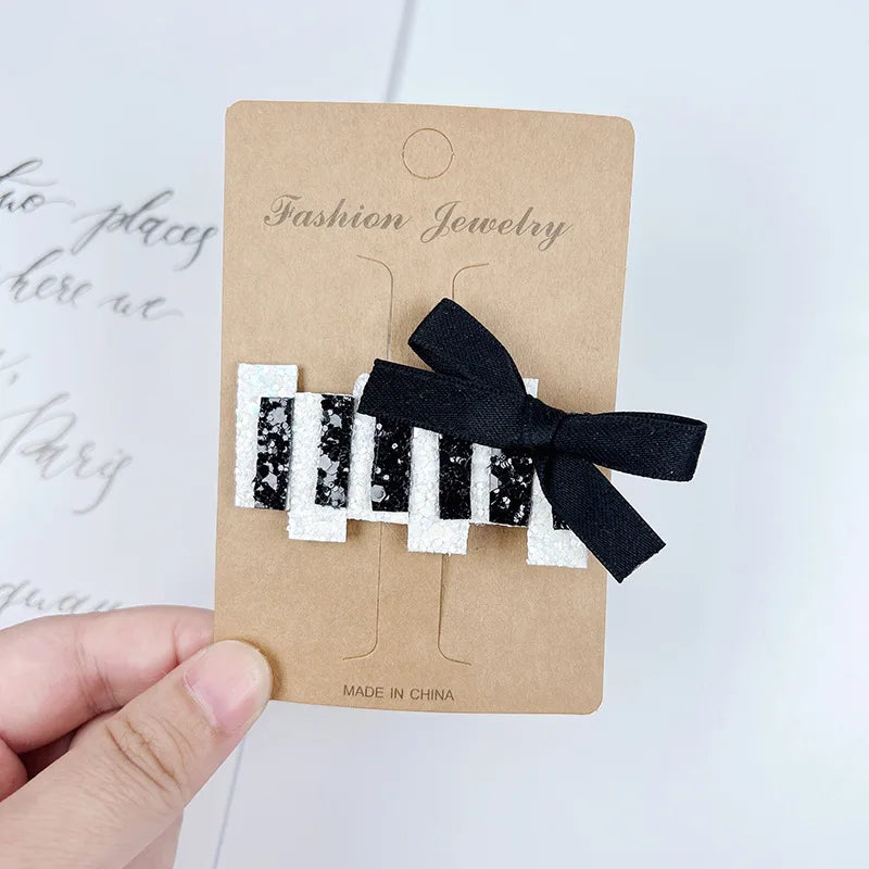 New Music Girl Hair Clips, Cute Piano & Violin Art Style, Kid-Friendly Non-Damaging Hair, Fashionable Princess Accessories