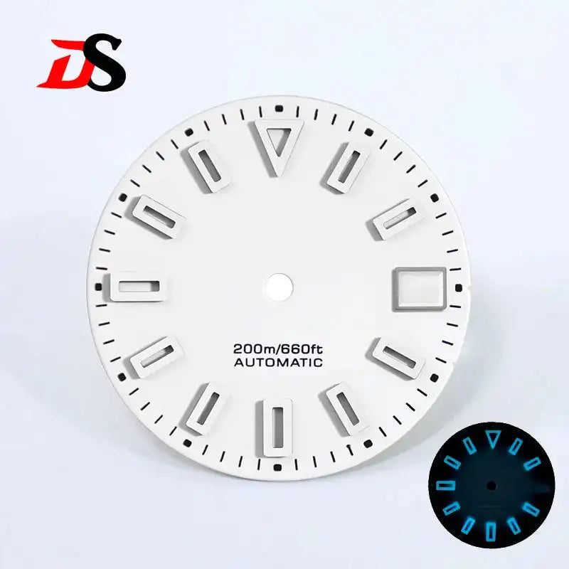 NH35 Dial Matte Dial Hollow Index 28.5mm BGW9 C3 Lume for NH35/NH34 Movement Custom Logo Watch Accessories