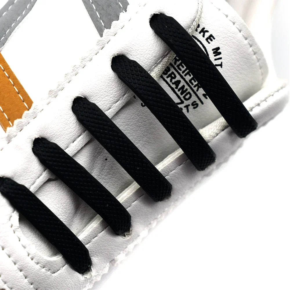No Tie Silicone Creative Lazy Elastic 16pcs/lot 13Colors Shoelaces Fits Kids/adult Quickly Put on And Off Shoelaces Accessories