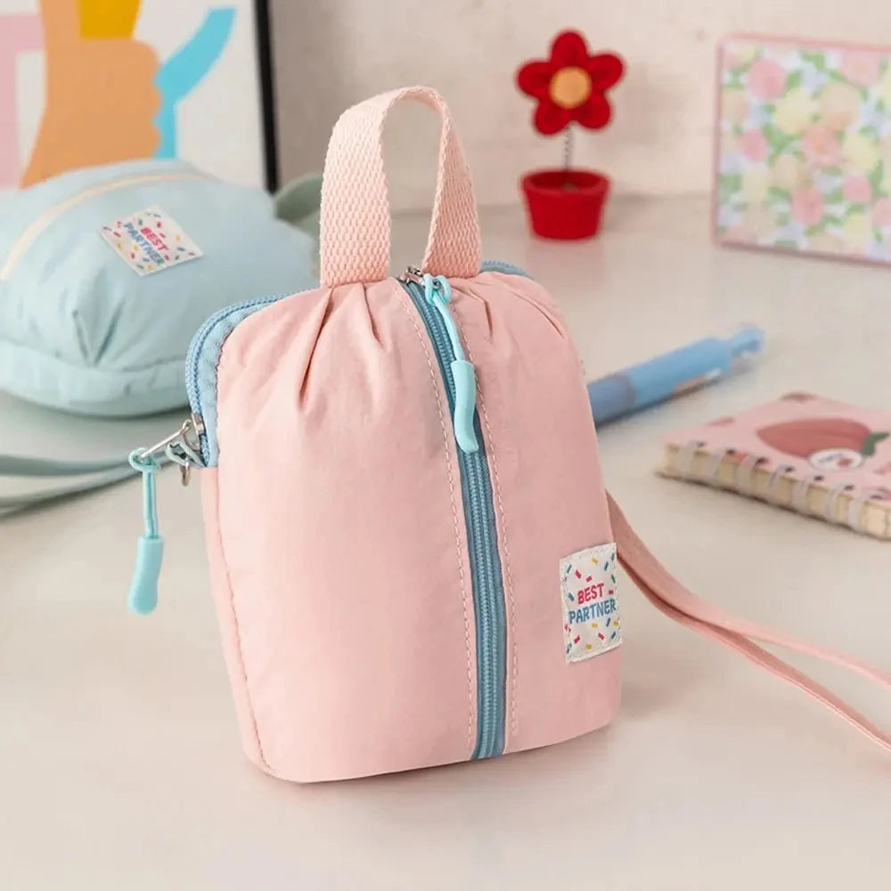 Portable Small Sanitary Napkin Storage Bag Macaron Travel Toiletry Cosmetic Case Makeup Organizer Versatile