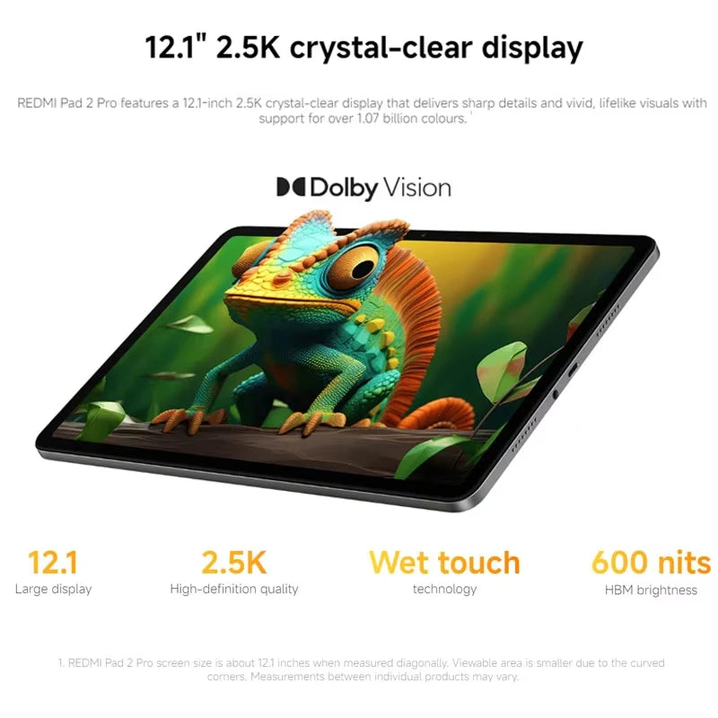 Xiaomi Redmi Pad 2 Pro WIFI 6GB/128GB 8GB/256GB 12.2" 2.5K Display 12000mAh Battery
