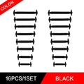 New 16Pcs Elastic Shoe Laces All Sneakers Silicone Stretch Shoelaces Unisex Fashion No Tie Shoelace Rubber Band Shoelaces