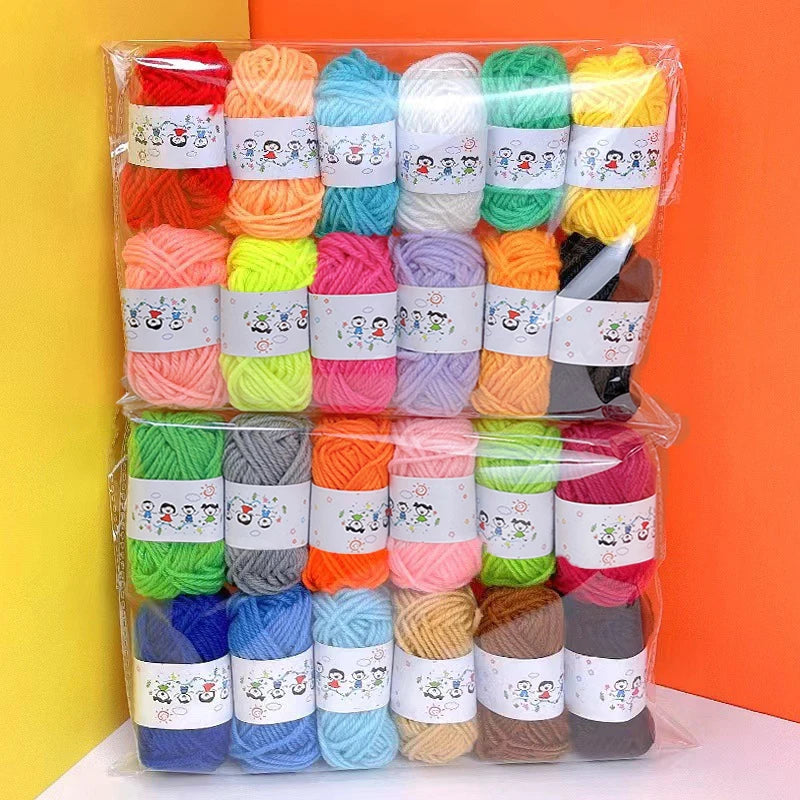 12Pcs Soft Warm DIY Cotton Wool Threads Soft Yarn Fine Quality Hand-Knitting Thread For Handmade Knitting Crochet Yarn