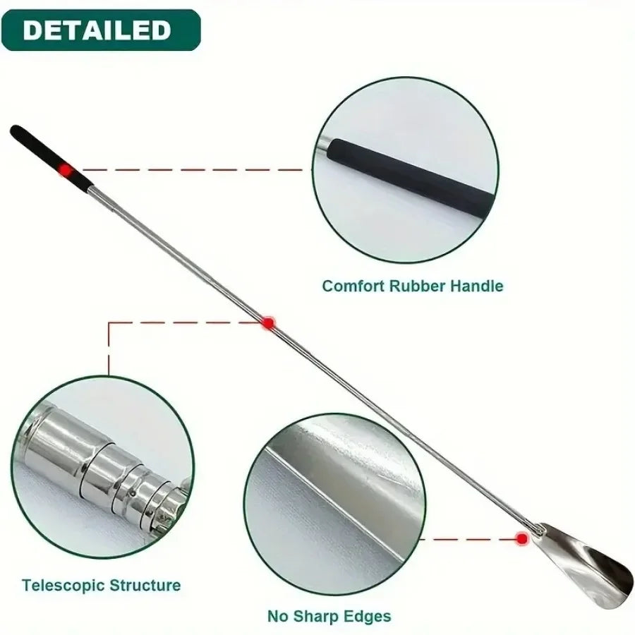 1PC Shoehorn retractable stainless steel shoe puller, shoe assistant, suitable for both men and women , schoenlepel, shoe horn