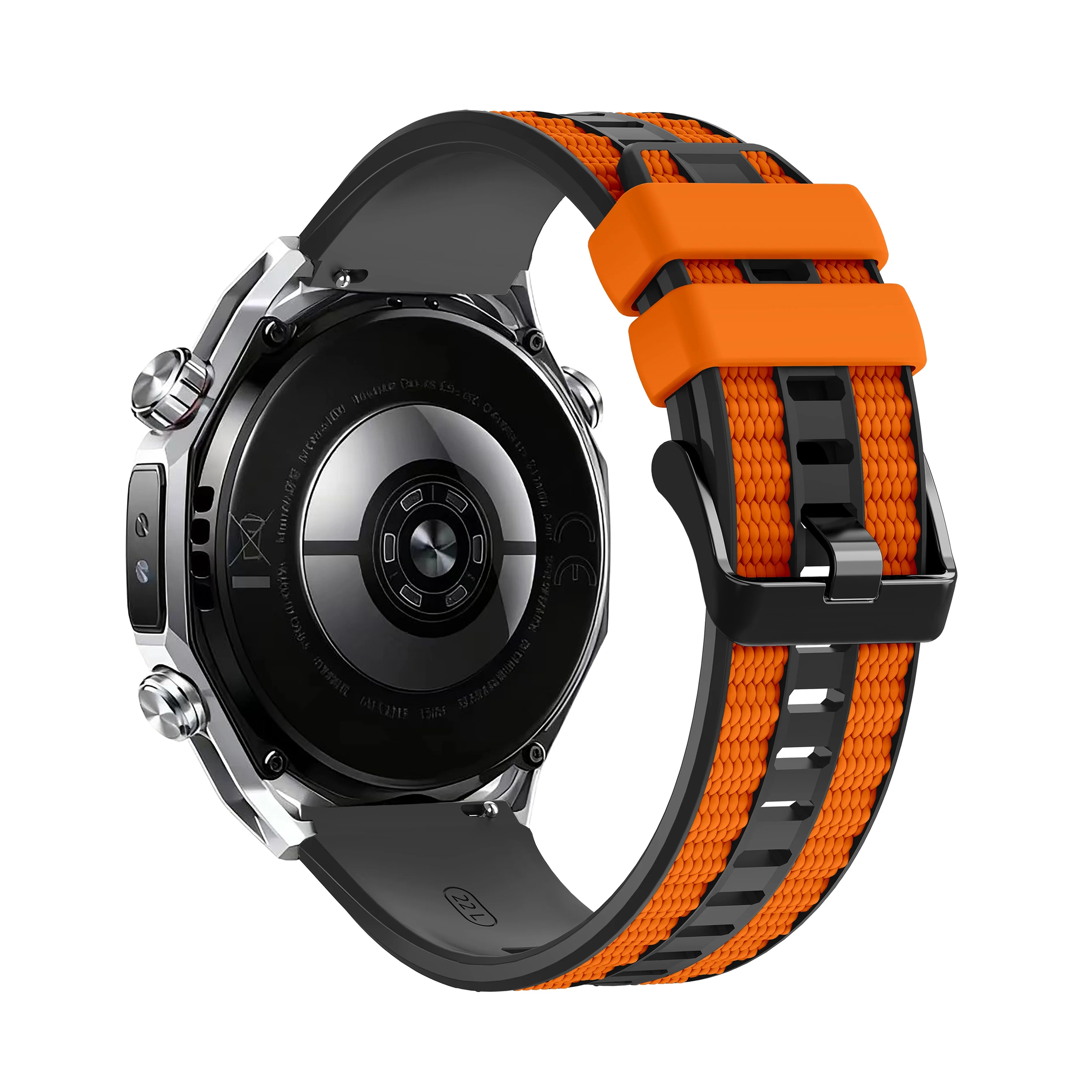 Two-Tone Silicone Strap 22mm For Huawei Watch Ultimate 2 / GT 6 5 Pro 46mm / GT4 GT3 GT2 / Watch 5 4 3 Band Watchband Bracelet