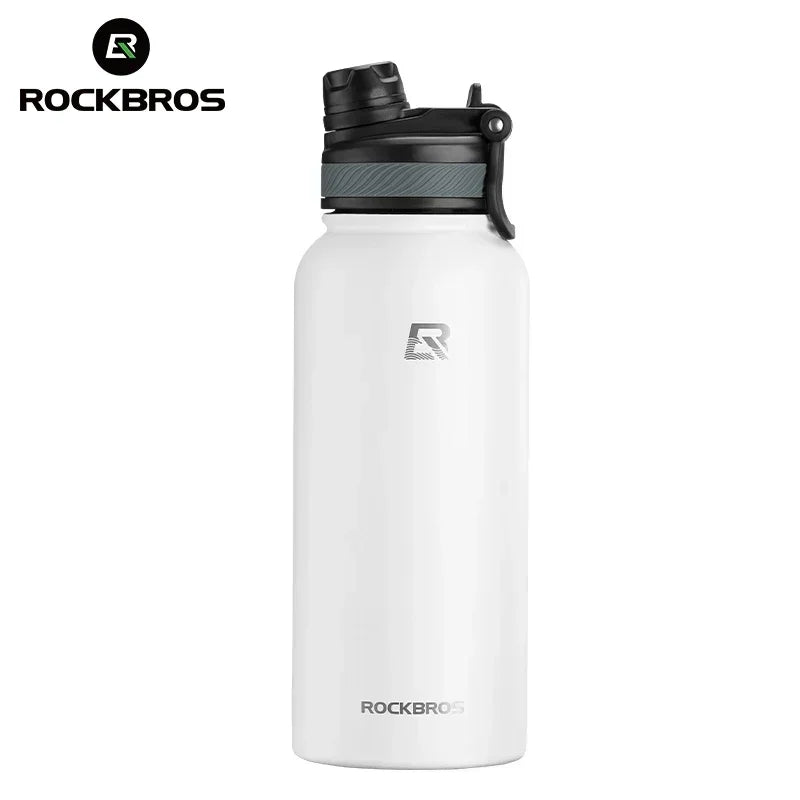 ROCKBROS Thermal Water Bottle Sports Water Bottle Non Slip Stainless Steel Cold And Hot Thermo Cup Cycling Hiking Equip