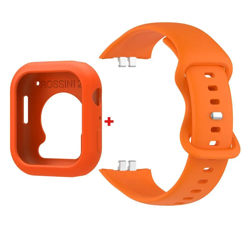 Silicone Watchband Strap+Case for Huawei Honor Choice ROSSINI 2i Smartwatch Bracelet & Case Film Replacement Wrist Band Correa