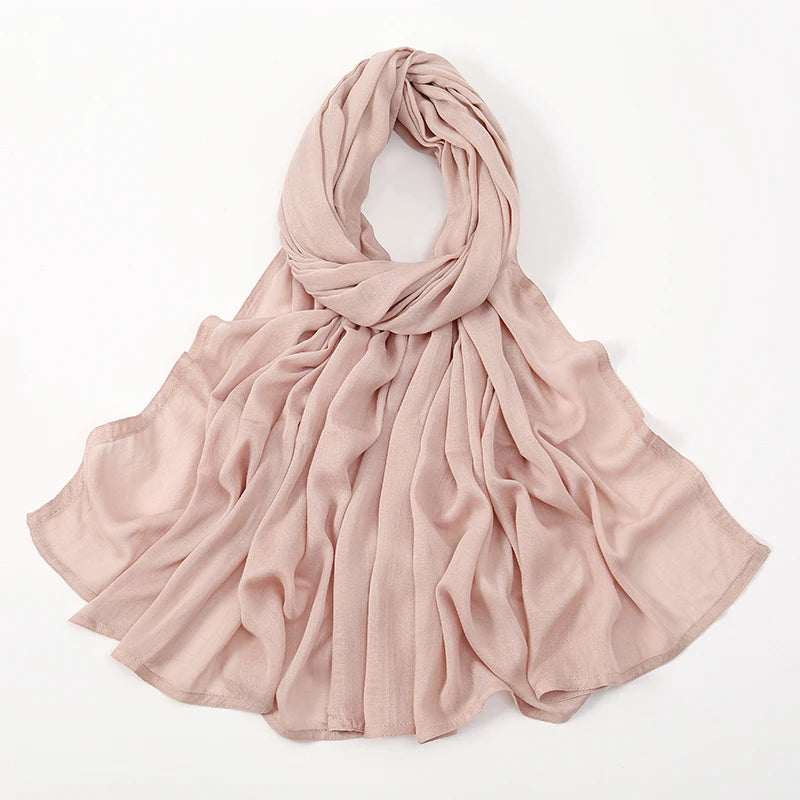 Fashion Modal Hijab Rayon Cotton Shawls Muslim Hijabs For Women Plain Scarf Big Size Headscarf Islamic Turban Headband 190*85cm