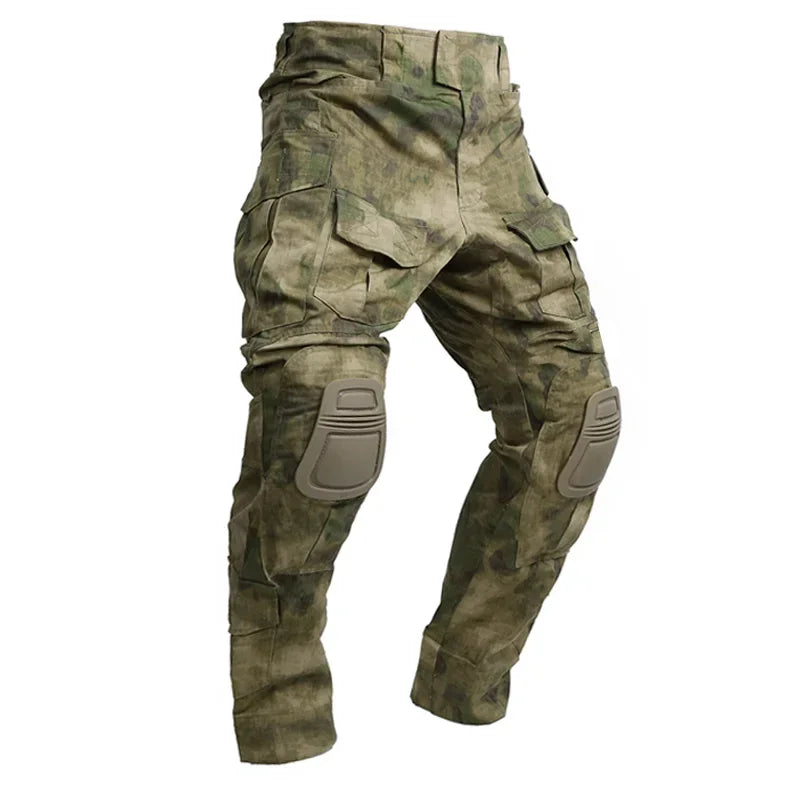 Men Combat Pants +Knee Pads Tactical Cargo Trousers Camouflage Multicam Training Trekking Hunting Clothes Wear-resisting