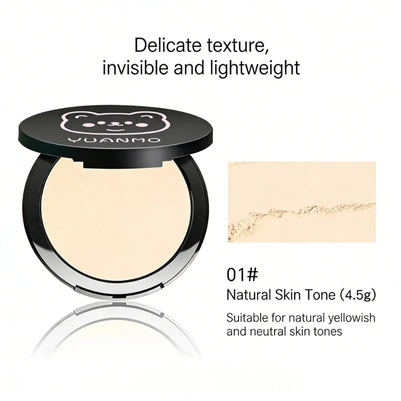 Transparent White Pressed Powder Oil Control Silky Soft Focus Foundation Palette Concealer Brighten Modifying Dullness Makeup