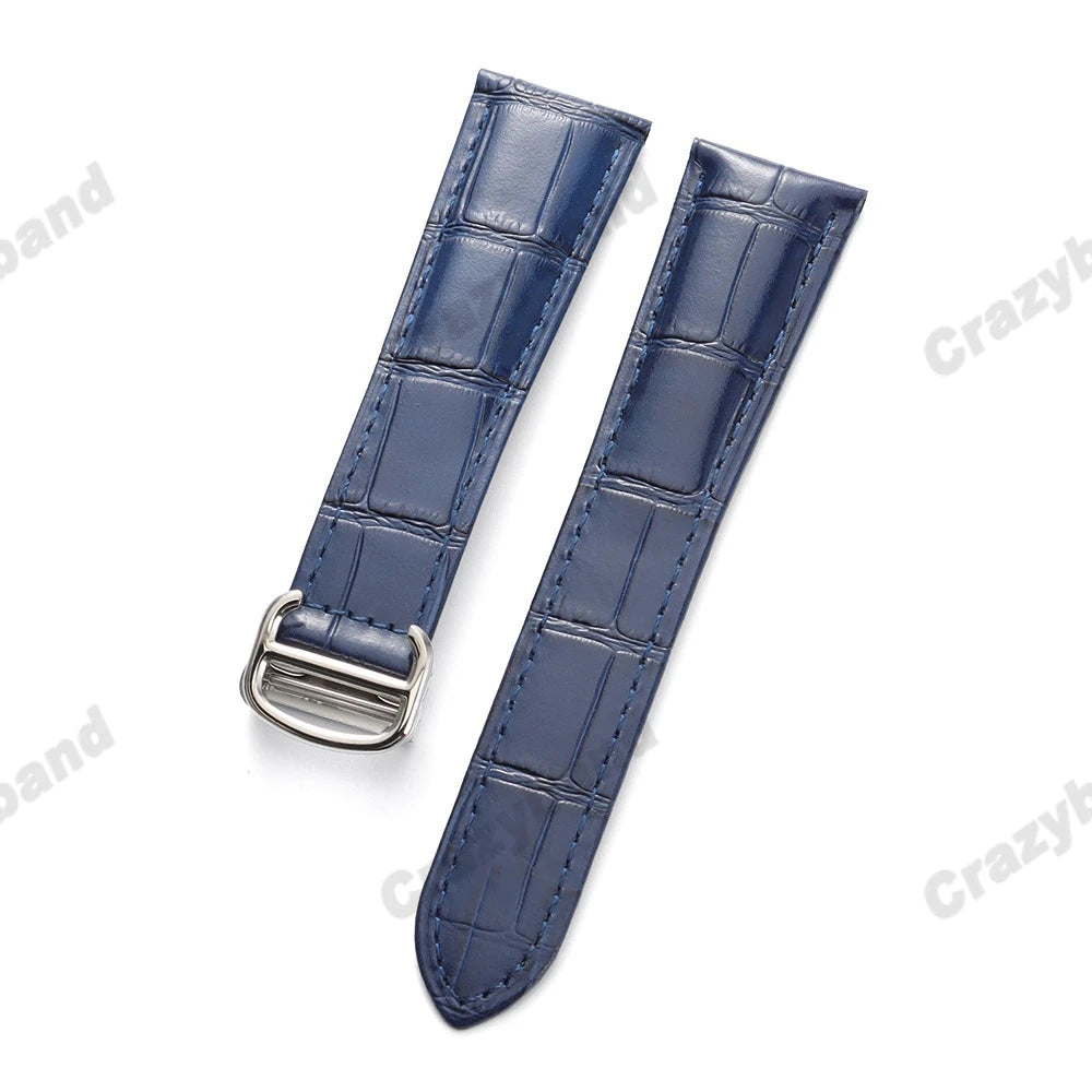 Genuine Leather Watch Strap for Cartier Tank London Solo Business Men‘s Soft Bracelet High Quality New Wrist Band 18mm 20mm 22mm