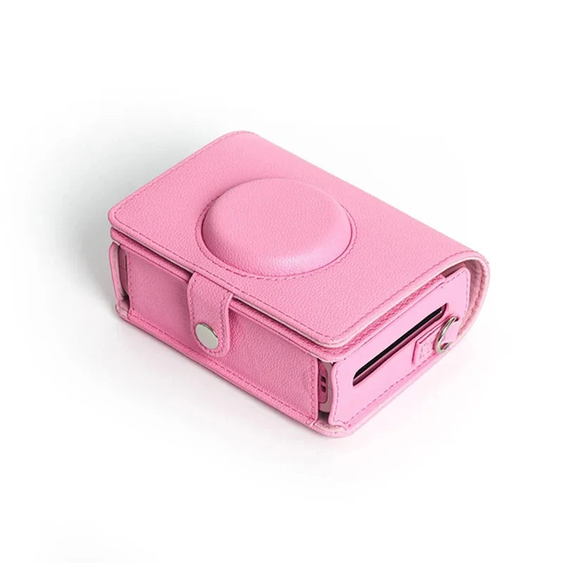 PU Leather Camera Bag  For Fujifilm Instax Mini EVO Instant Film Camera Soft Silicone Cover Bag with Shoulder Strap