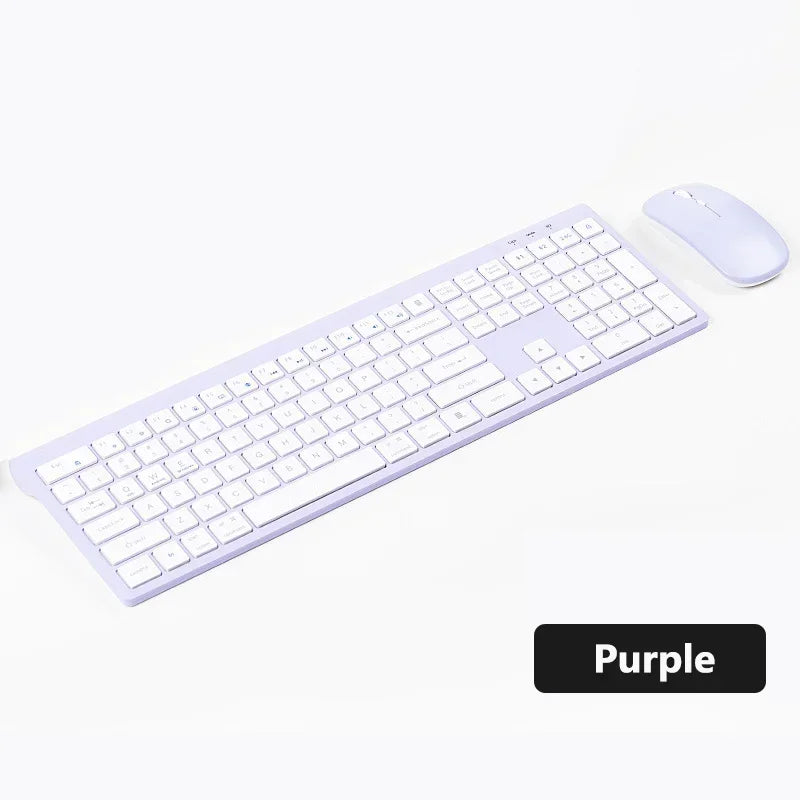 Bluetooth Keyboard Three-mode 2.4G Wireless Keyboard and Mouse Combo Multi-Device Rechargeable Keyboards for IOS/Android/Windows
