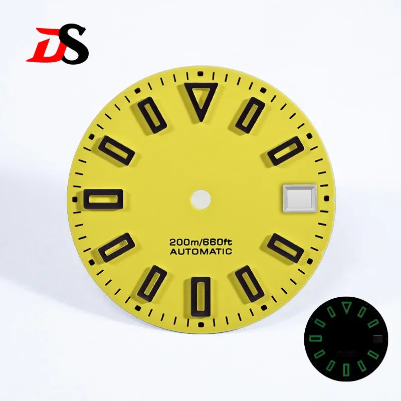 NH35 Dial Matte Dial Hollow Index 28.5mm BGW9 C3 Lume for NH35/NH34 Movement Custom Logo Watch Accessories