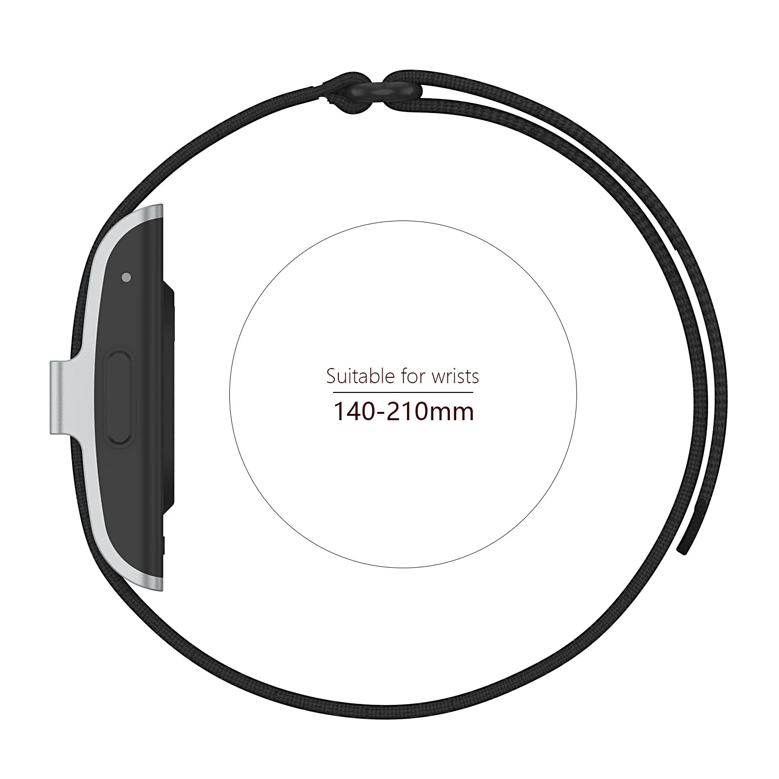 Suitable for Humu Band smart wristband strap 20mm single straight through nylon loop strap, breathable and comfortable