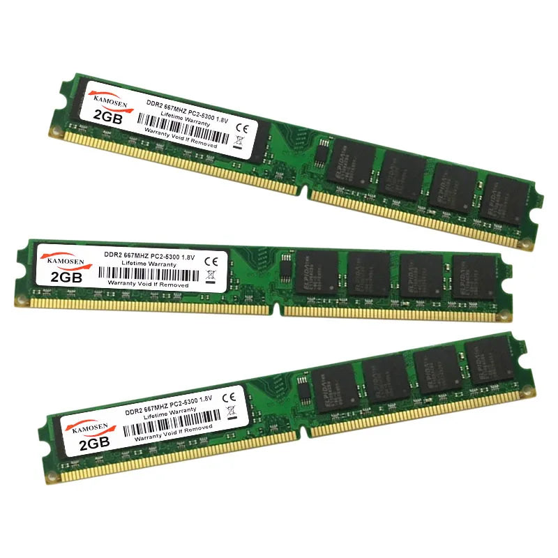 DDR2 DDR3 Desktop RAM 2GB 667 800 1333 1600MHz PC2 PC3-5300 PC2-6400 PC3-10600 PC3-12800 DIMM Computer Memory