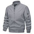 TACVASEN Spring Fall Thin Bomber Jackets Mens Jacket Lightweight Casual Windbreaker Zip Pockets Coats Biker Outwear Outdoor Male