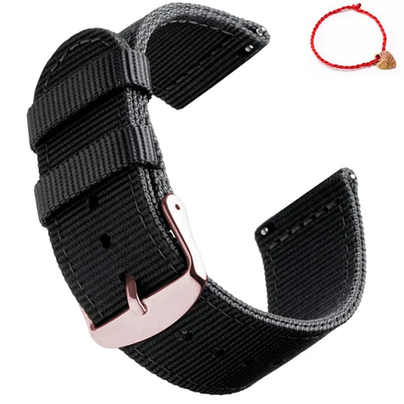 Waterproof Sailcloth Watch Band Quick Release Watch Strap 18mm 20mm  22mm Nylon Watchband