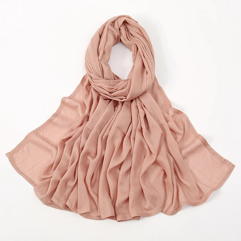 Fashion Modal Hijab Rayon Cotton Shawls Muslim Hijabs For Women Plain Scarf Big Size Headscarf Islamic Turban Headband 190*85cm