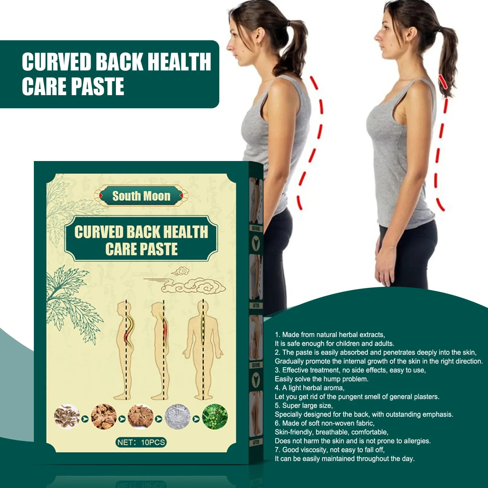 10-30PCS Lumbar Vertebra Patch Back Waist Self-heating Paste for Running Yoga Fitness Exercise