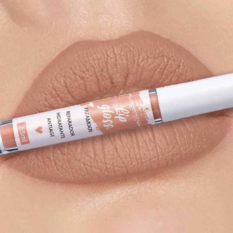 Matte Liquid Lipstick Rose Red Lip Glaze Makeup Moisturizing Waterproof Durable Lip Mud Non-stick Cup Lip Gloss Korean Makeup