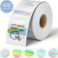 400pcs silver thermal label stickers, 2-inch laser printable thermal printer sticker labels self-adhesive name price labels