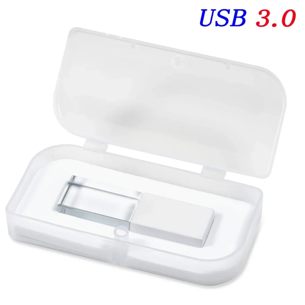 JASTER USB 3.0 Flash Drive Rose Gold Crystal Custom 3D Logo Pen Drive Wedding Cool Gift Pendrive Black Memory Stick 128GB 64GB