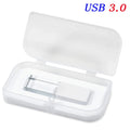 JASTER USB 3.0 Flash Drive Rose Gold Crystal Custom 3D Logo Pen Drive Wedding Cool Gift Pendrive Black Memory Stick 128GB 64GB