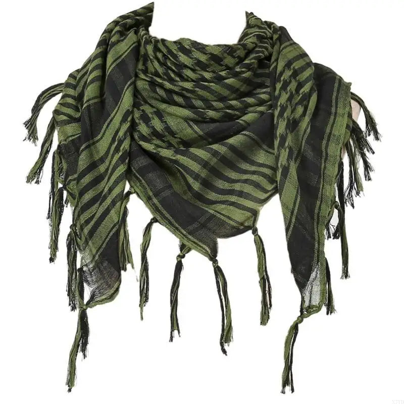 N7YD Desert Shemagh Scarf Soft Fringed Arab Headscarf Unisex Keffiyeh Bandana Unisex Headwrap Arabian Scarf Head Covering