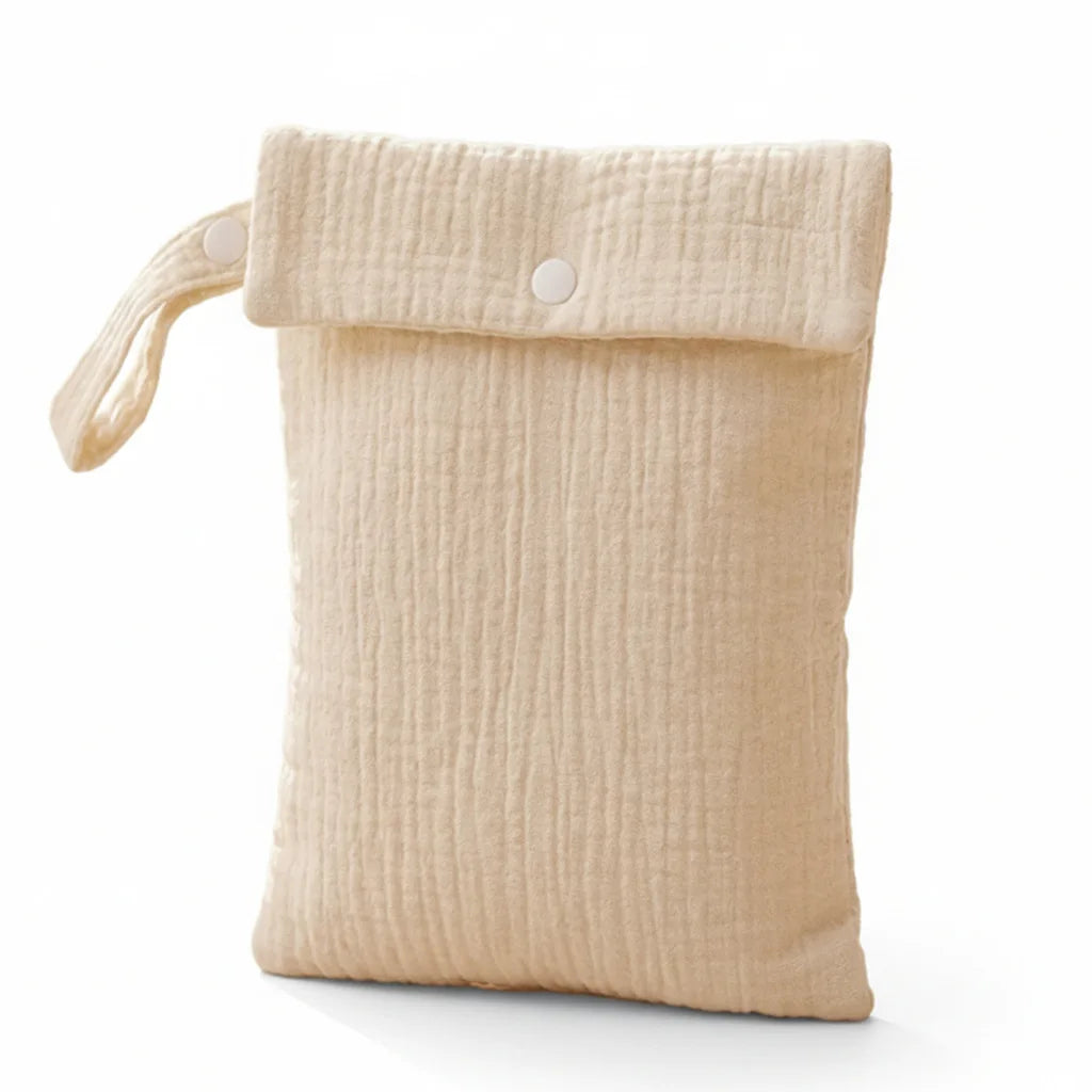 Baby Diaper Bag Muslin Cotton Gauze Wet Bag Portable Travel Hanging Organizer Pouch Infant Toddler Mommy Cosmetic Bag Best