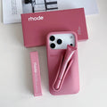 RHODE Lip Gloss Phone Case Silicone Protective Cases Makeup Lipstick Holder Set for IPhone 14 15 16 17 Pro Max Air 13 12 11 Plus
