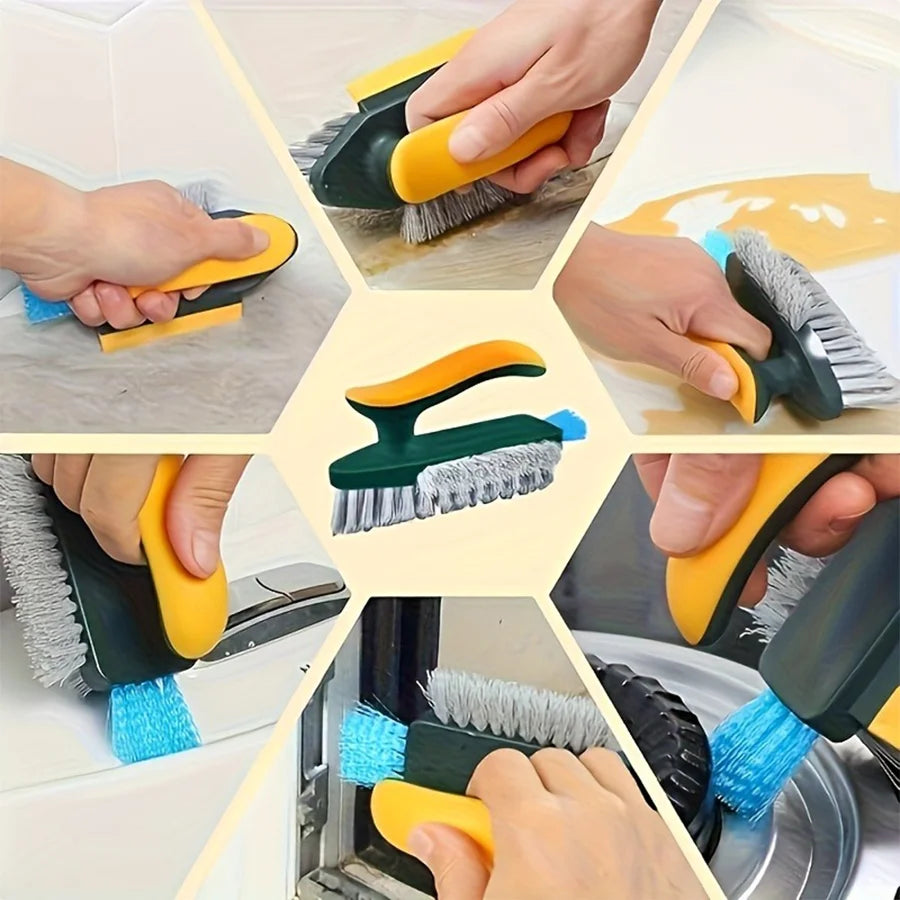 2-in-1 Handheld Cleaning Brush – Multi-Functional Crevice Cleaner for Windows, Kitchen Stoves, Doors, Laundry & Home Deep Cleaning