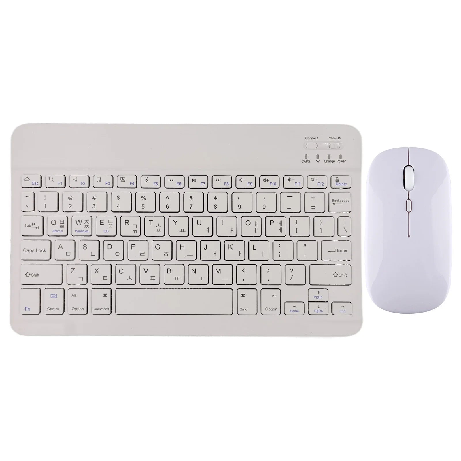 Bluetooth Wireless Keyboard Mouse Russian Spanish Korean For iPad Xiaomi MiPad Samsung Huawei MatePad Tablet Laptop IOS Android