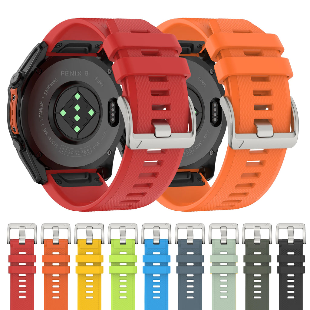 Silicone QuickFit 22 26mm Watch Strap For Garmin Fenix 5 5X Plus 6 6X Pro 7 7X SOLAR Fenix8 EPIX Gen2 47mm 51mm Enduro 3 Correa