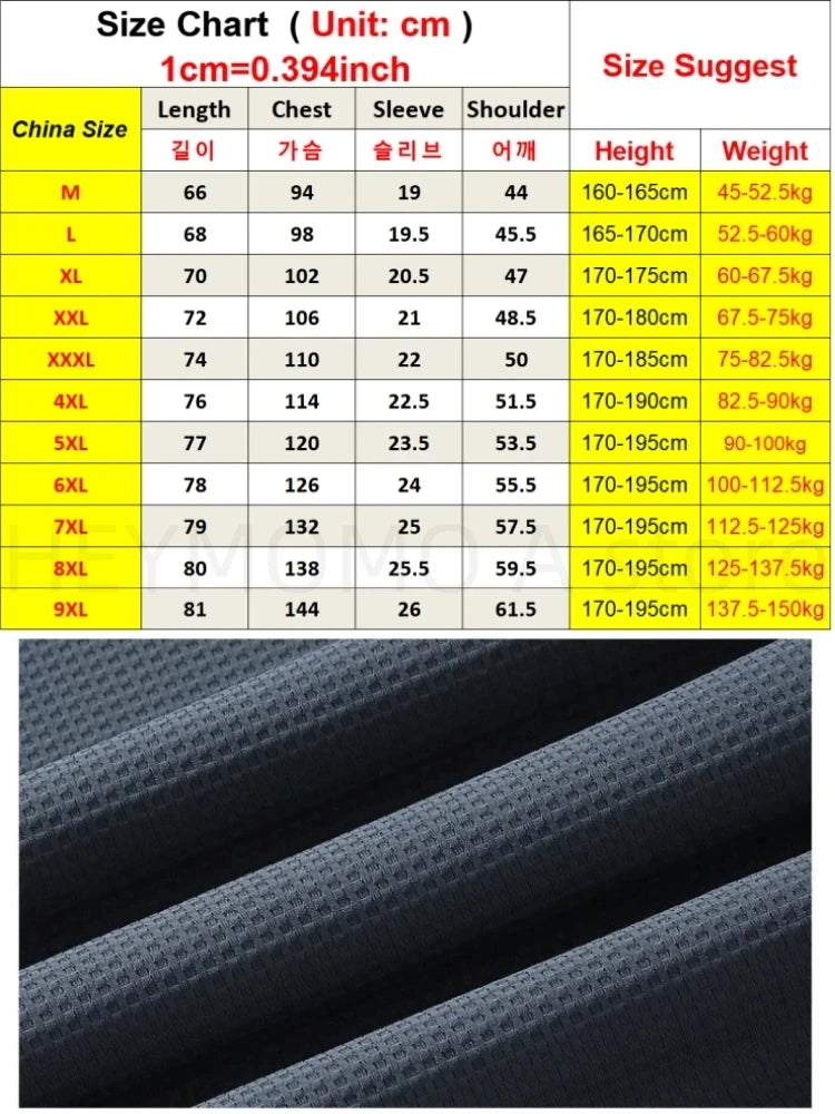 Plus Size 7XL 8XL 9XL Summer V-Neck T-shirts For Men Ice Silk Cooling Quick-dry Breathable Men's Short-sleeved T Shirts